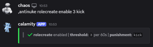 Enable rolecreate antinuke