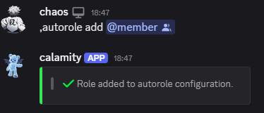 Example of adding an autorole