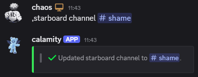 Set starboard channel