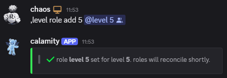 Add level role reward